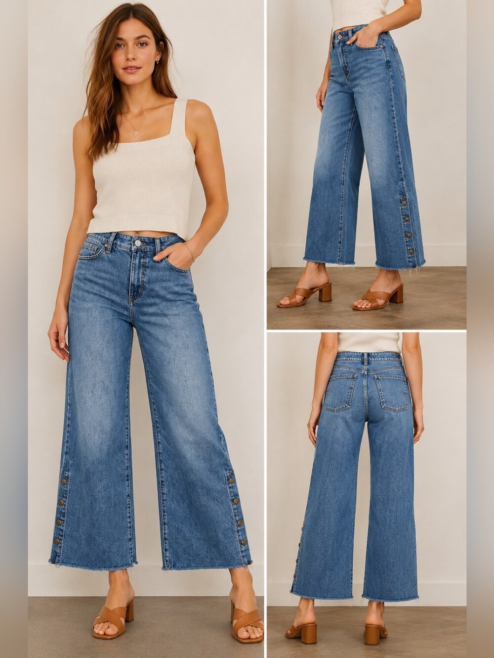 Pilcro Anthropologie "The Breaker" Button-Leg Jeans | Size 26